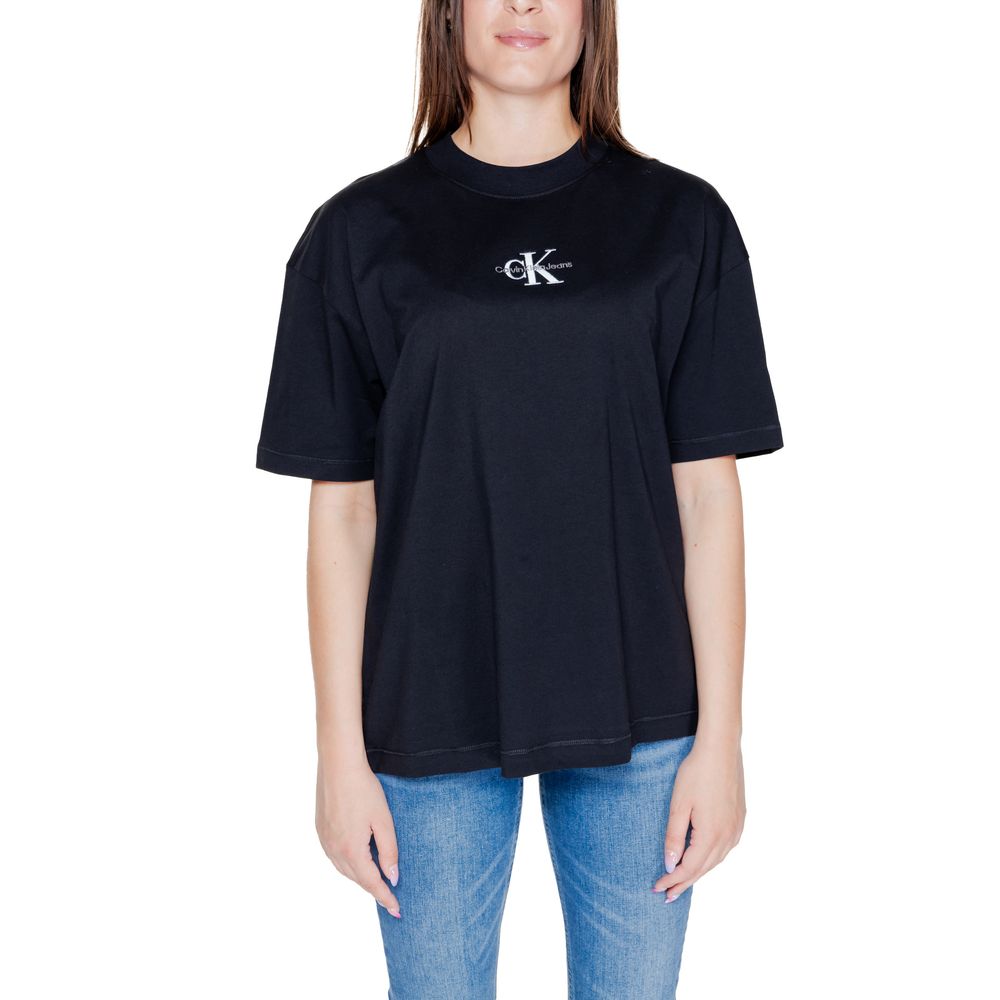 Calvin Klein Jeans Μαύρο Βαμβακερό Top & T-Shirt