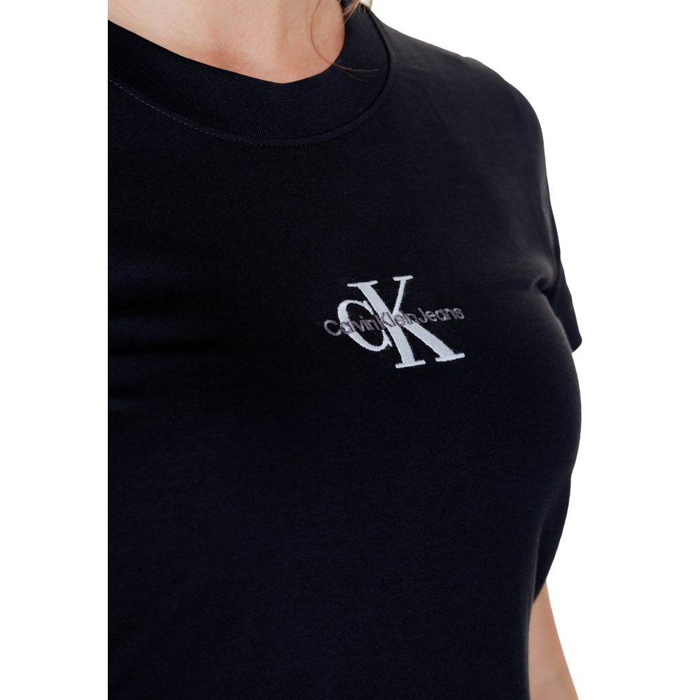 Calvin Klein Jeans Μαύρο Βαμβακερό Rigenerato Κορυφές & T-Shirt