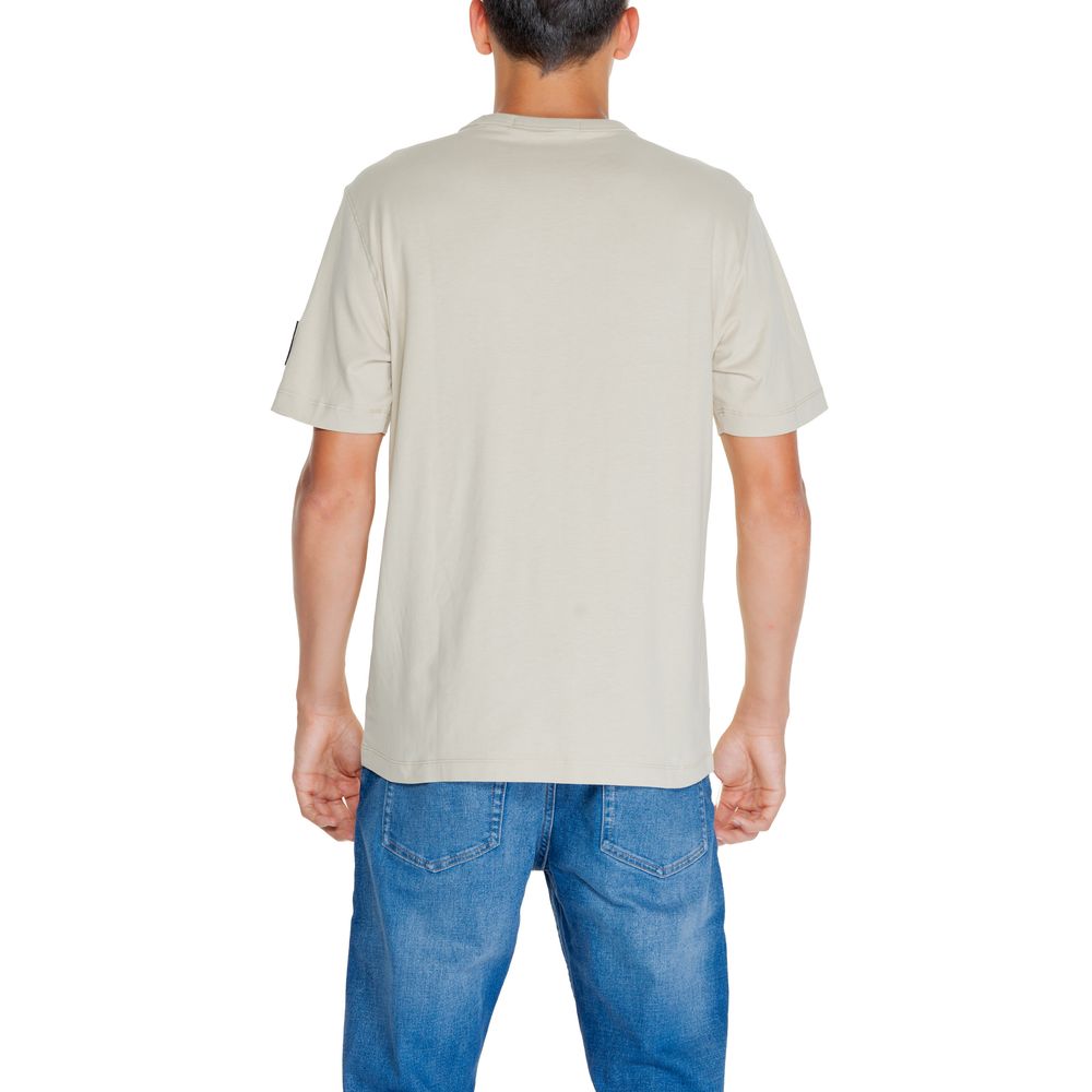 Calvin Klein Jeans Μπεζ Βαμβακερό Rigenerato T-Shirt