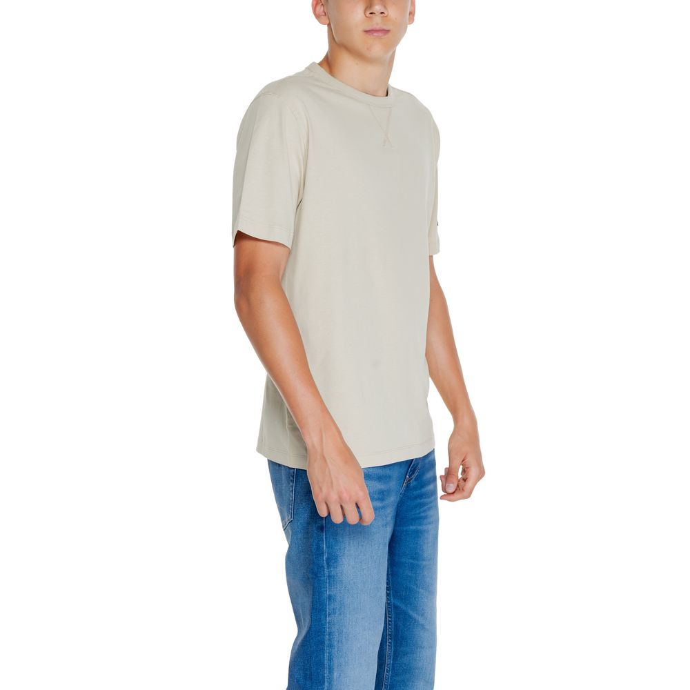 Calvin Klein Jeans Μπεζ Βαμβακερό Rigenerato T-Shirt