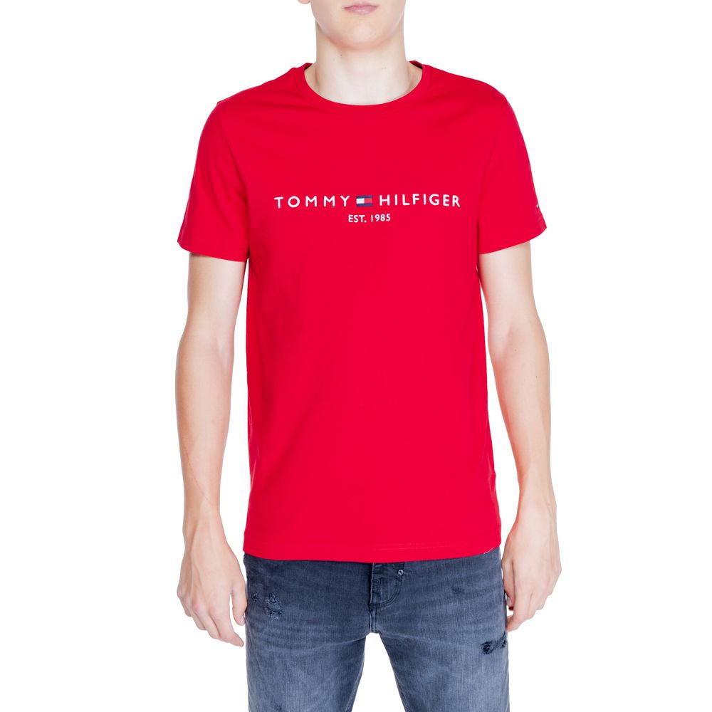 Tommy Hilfiger Κόκκινο Βαμβακερό T-Shirt