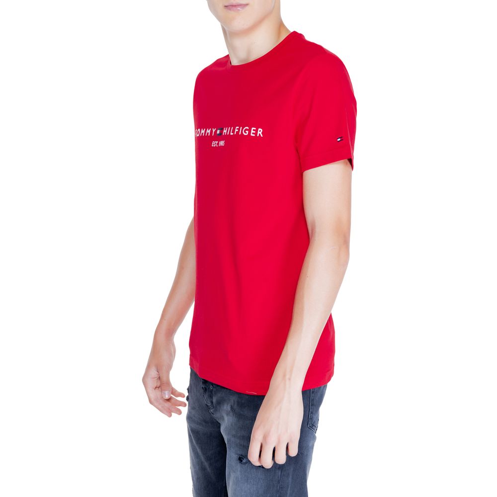 Tommy Hilfiger Κόκκινο Βαμβακερό T-Shirt