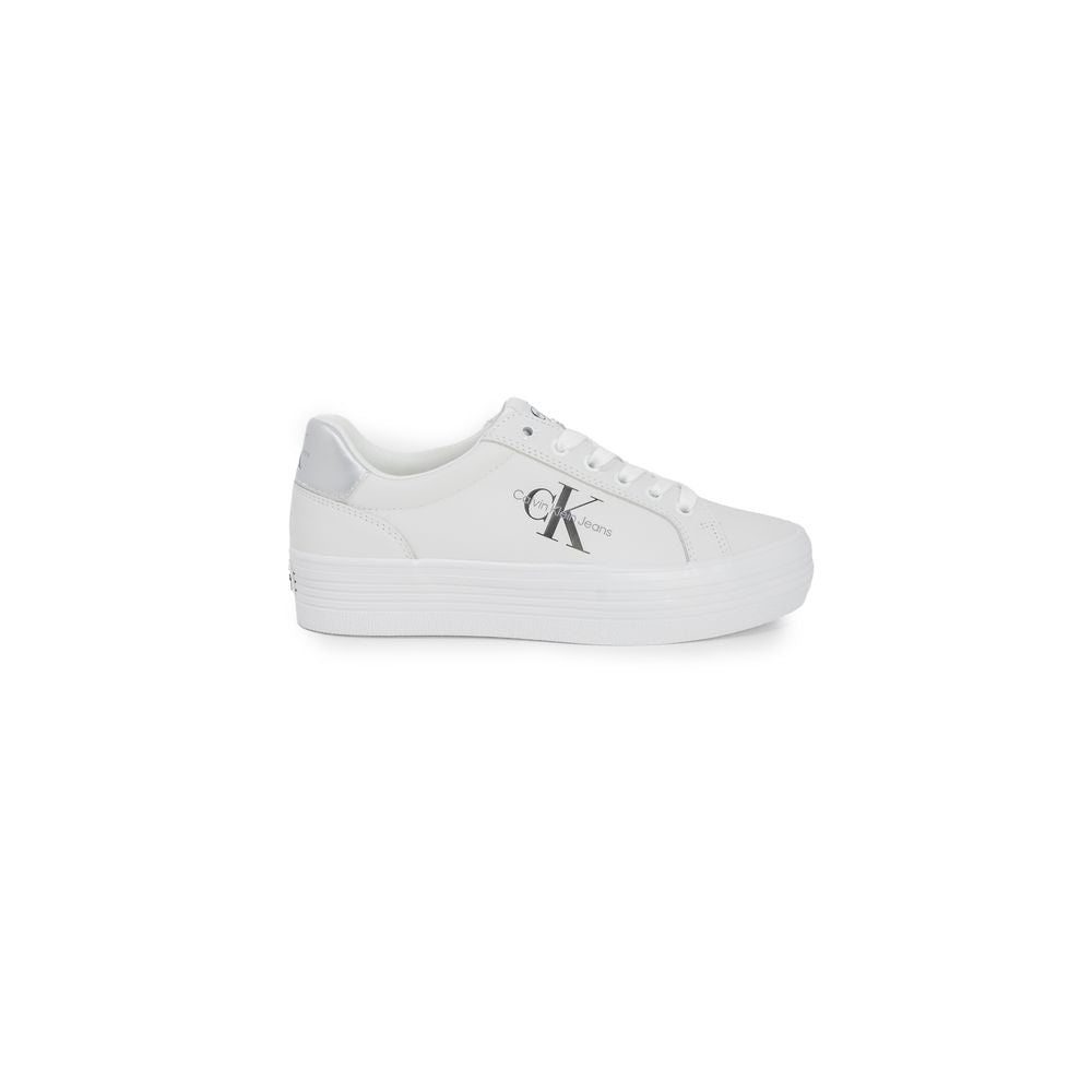 Calvin Klein Ασημένιο Δερμάτινο Sneaker