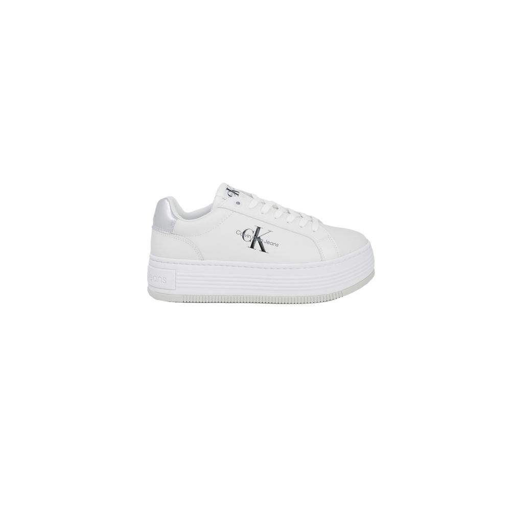 Calvin Klein Ασημένια Δερμάτινα Sneaker