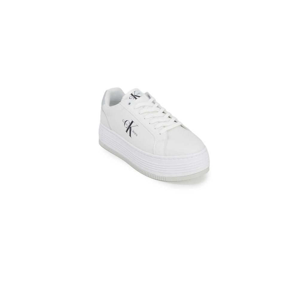 Calvin Klein Ασημένια Δερμάτινα Sneaker