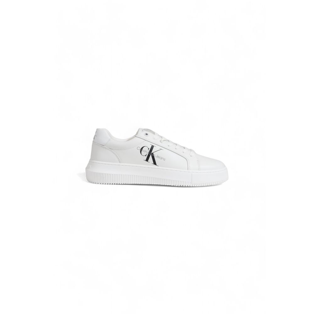 Calvin Klein Jeans Λευκά Δερμάτινα Sneakers