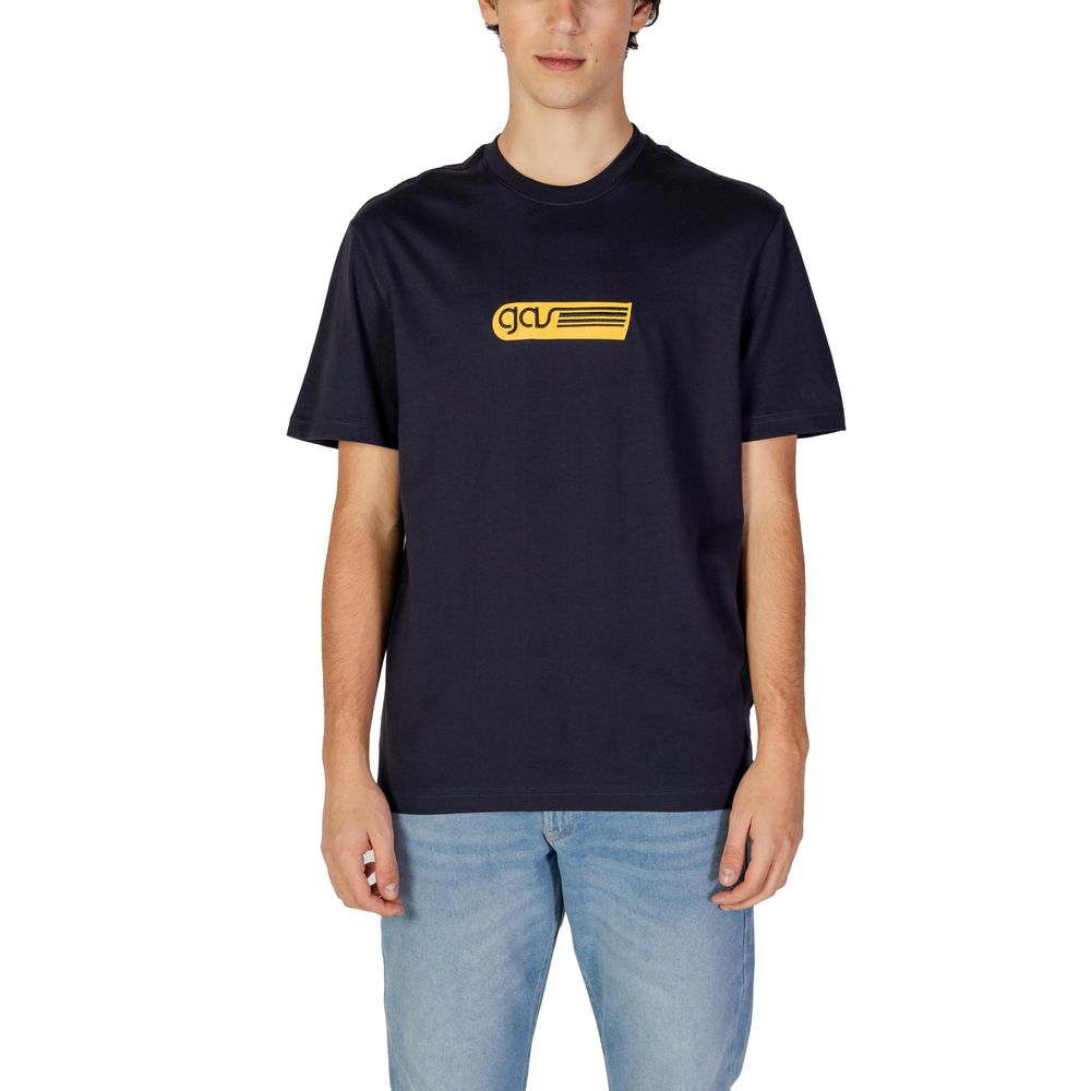 Gas Μπλε Βαμβακερό T-Shirt