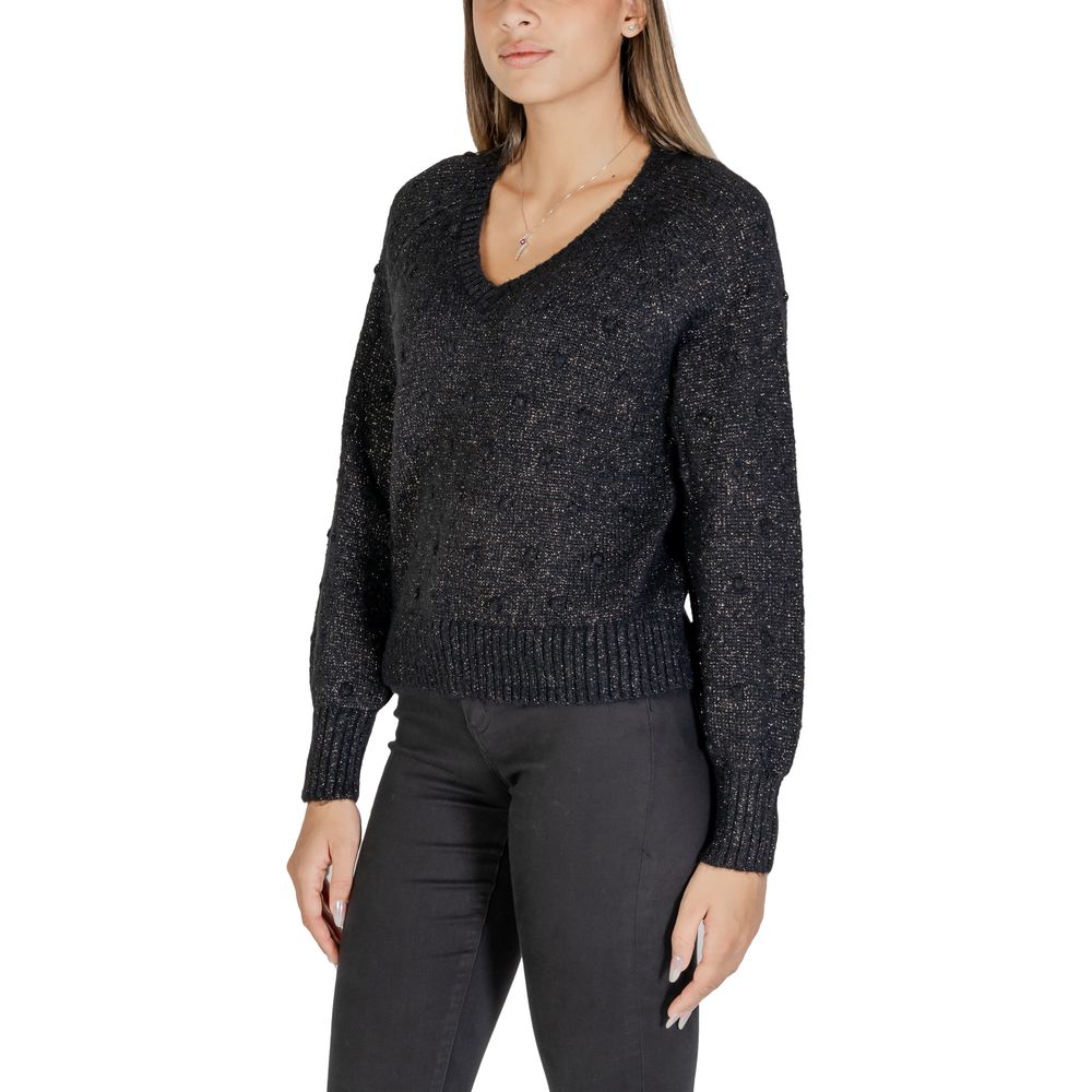 Vila Clothes Black Polyester Sweater