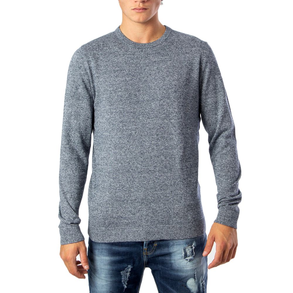 Jack Jones Μπλε Βαμβακερό T-Shirt