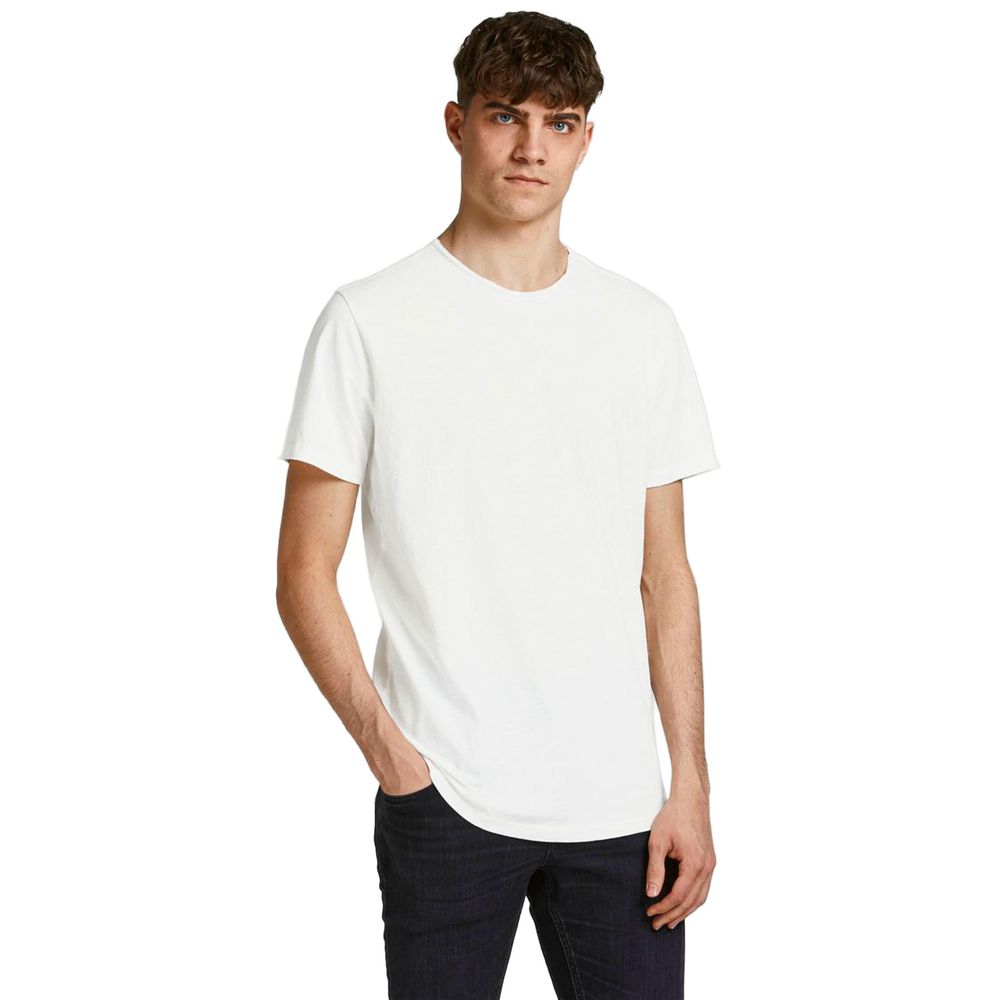 Jack Jones Κρεμ Οργανικό Βαμβακερό T-Shirt