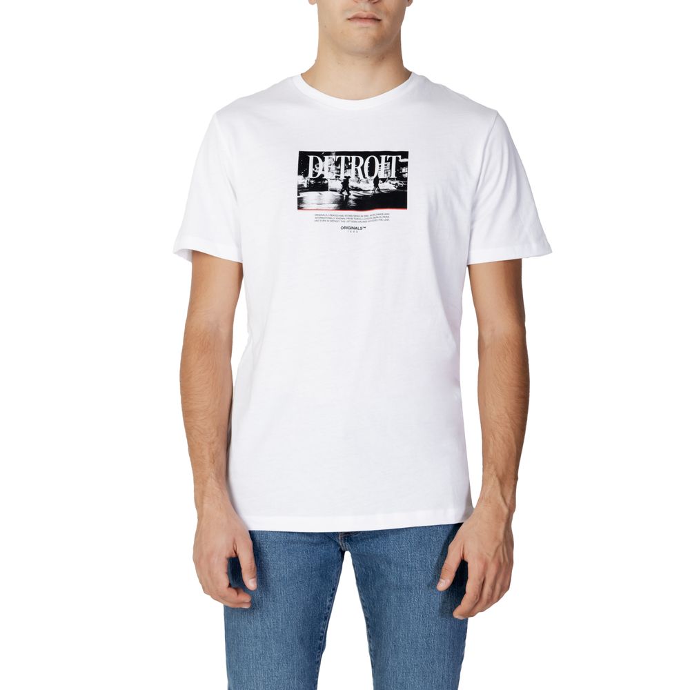 Jack Jones Λευκό Βαμβακερό T-Shirt