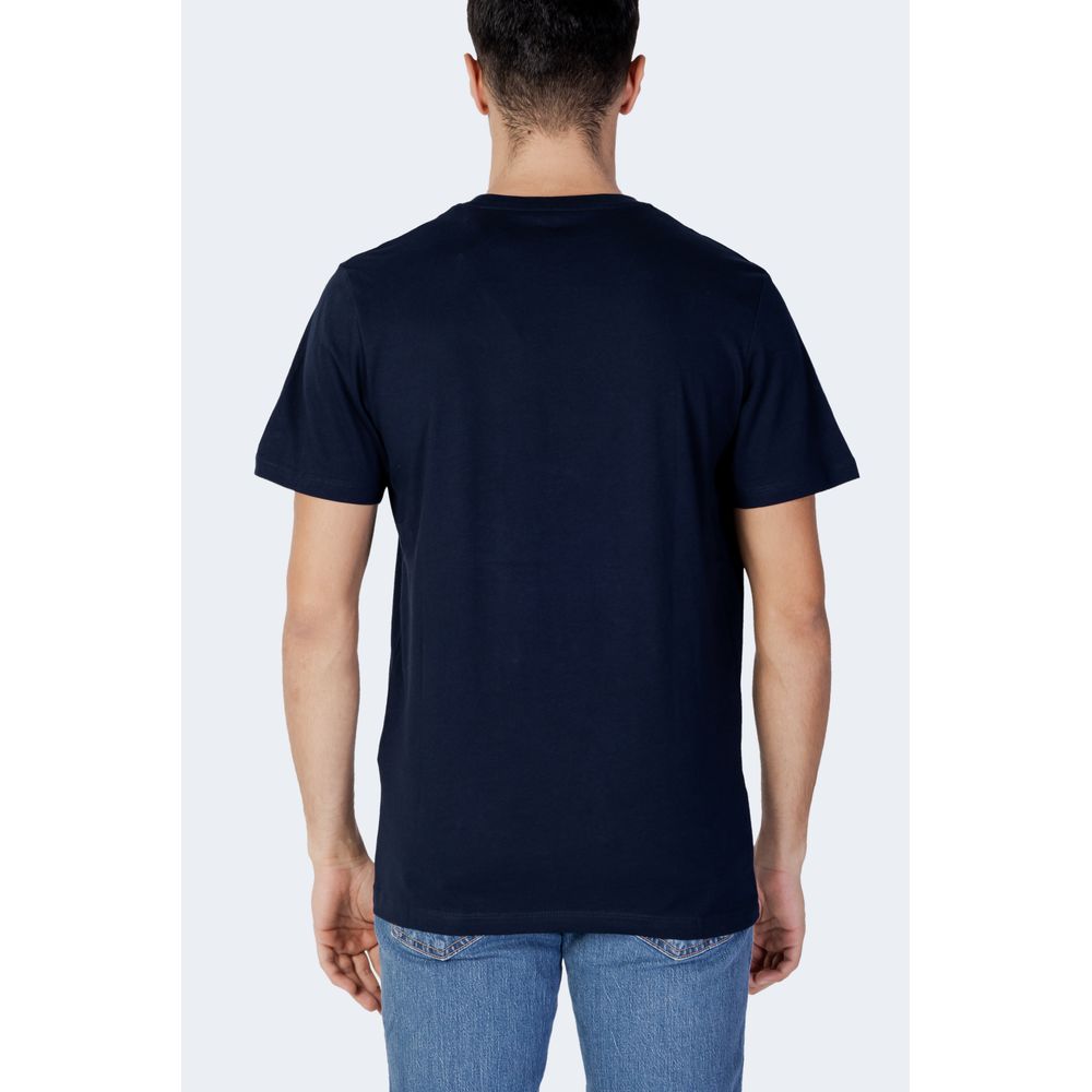 Jack Jones Μπλε Βαμβακερό T-Shirt