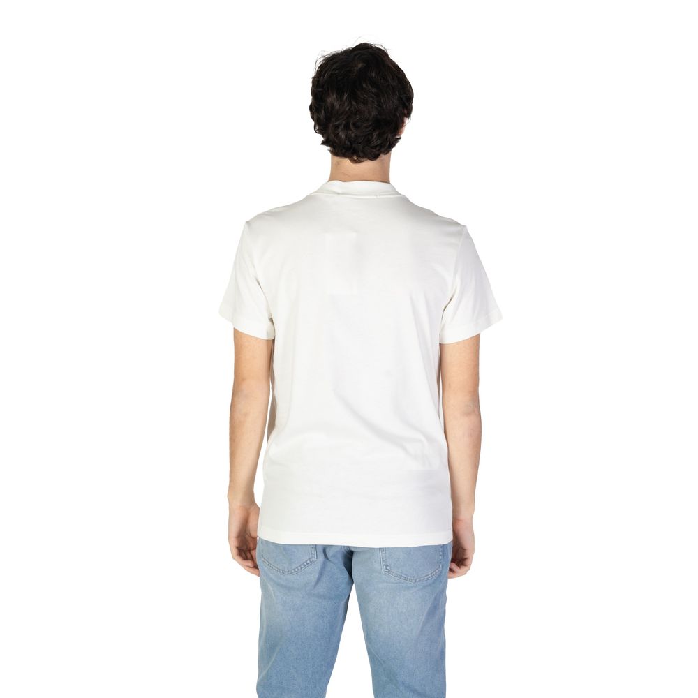 Calvin Klein Jeans Μπεζ Βαμβακερό T-Shirt