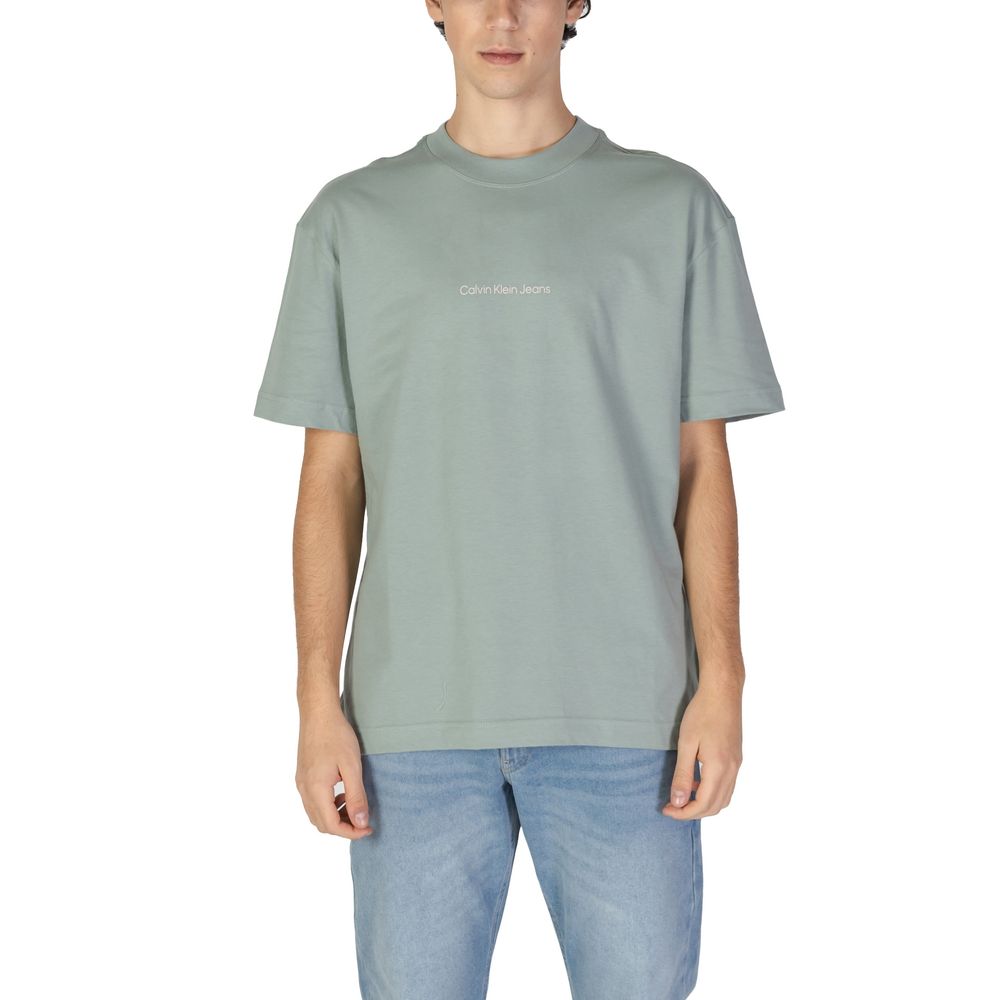 Calvin Klein Jeans Πράσινο Βαμβακερό T-Shirt