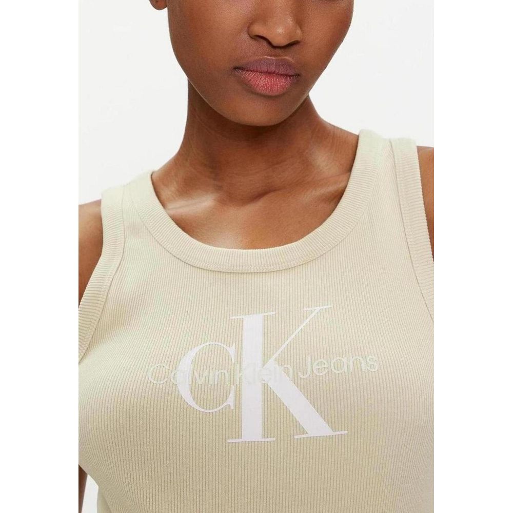 Calvin Klein Jeans Πράσινα Βαμβακερά Τοπ και T-Shirt