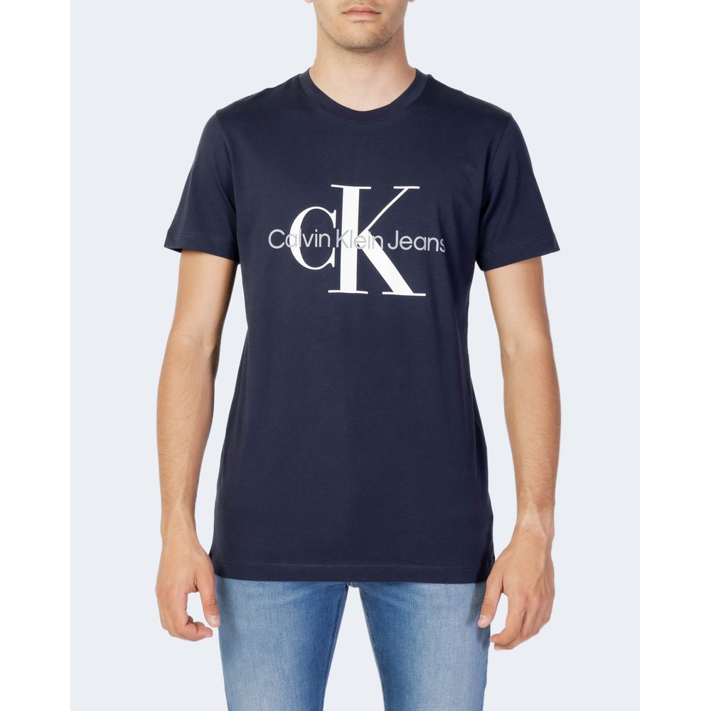 Calvin Klein Jeans Μπλε Βαμβακερό Μπλουζάκι