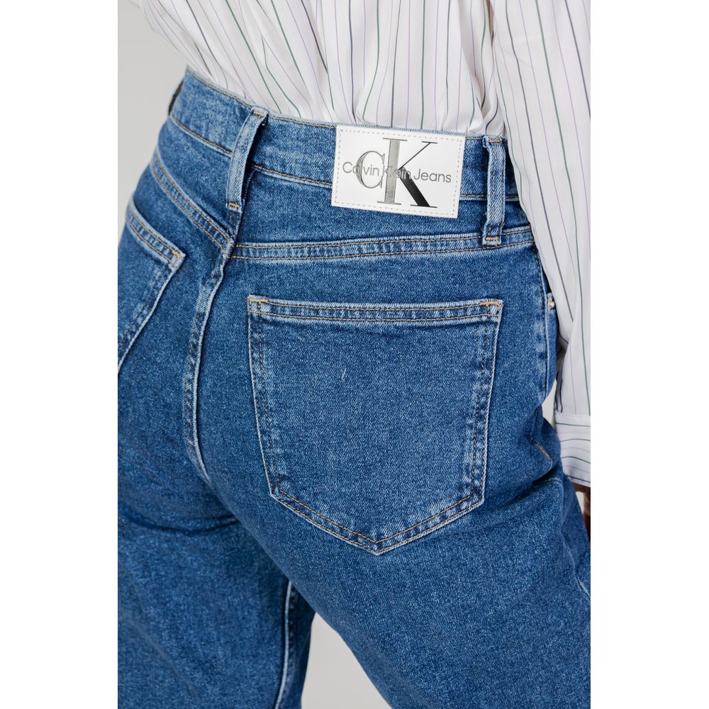 Calvin Klein Jeans Μπλε Βαμβακερό Παντελόνι & Τζιν