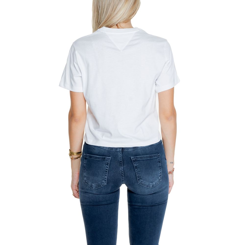 Tommy Hilfiger Jeans Λευκά Ανακυκλωμένα Βαμβακερά Tops & T-Shirt