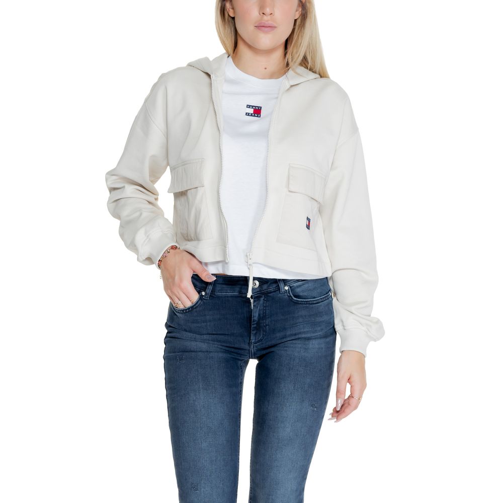 Tommy Hilfiger Jeans Μπεζ Βαμβακερό Πουλόβερ