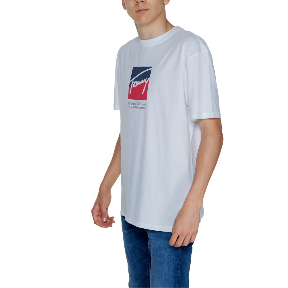 Tommy Hilfiger Jeans Λευκό Βαμβακερό Rigenerato T-Shirt