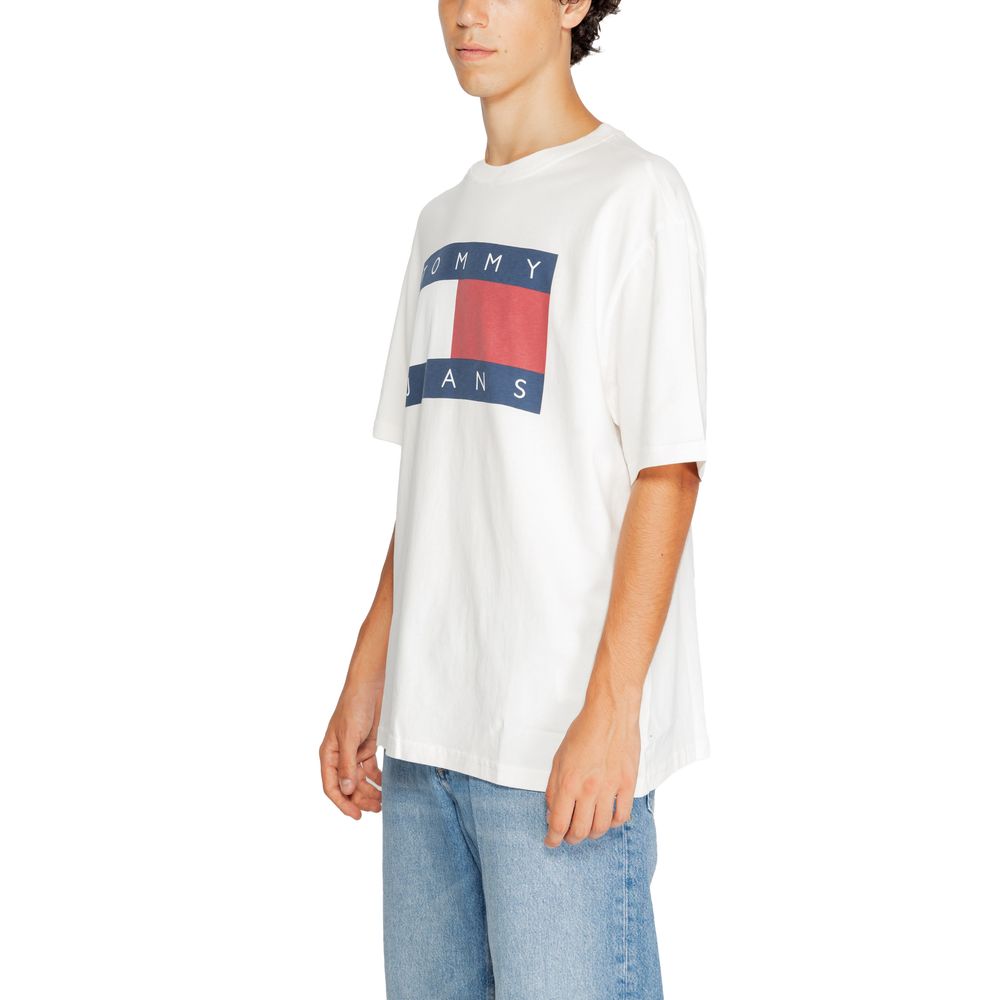 Tommy Hilfiger Jeans Λευκό T-Shirt από Βαμβάκι