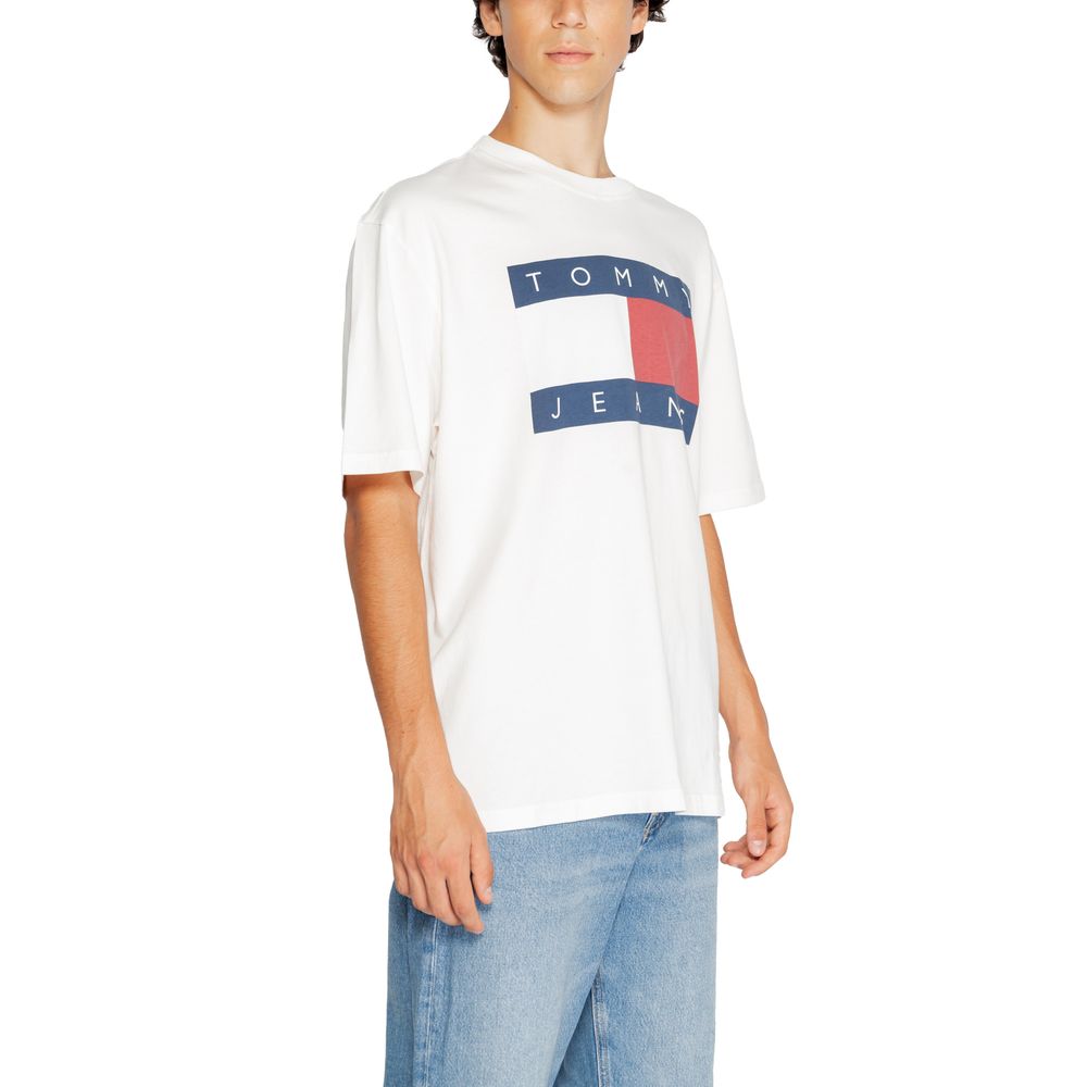 Tommy Hilfiger Jeans Λευκό T-Shirt από Βαμβάκι