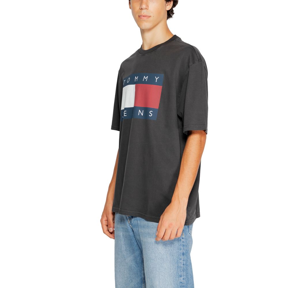 Tommy Hilfiger Jeans Μαύρο Βαμβακερό T-Shirt