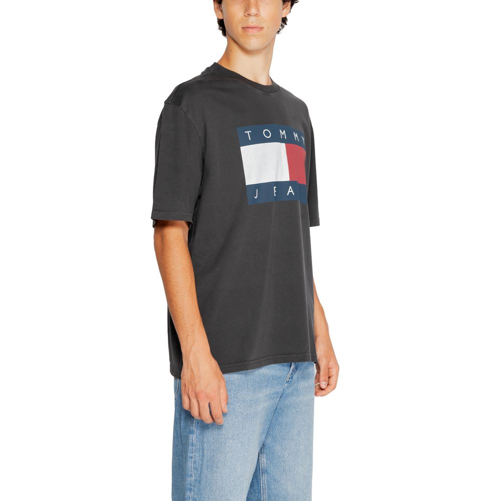 Tommy Hilfiger Jeans Μαύρο Βαμβακερό T-Shirt