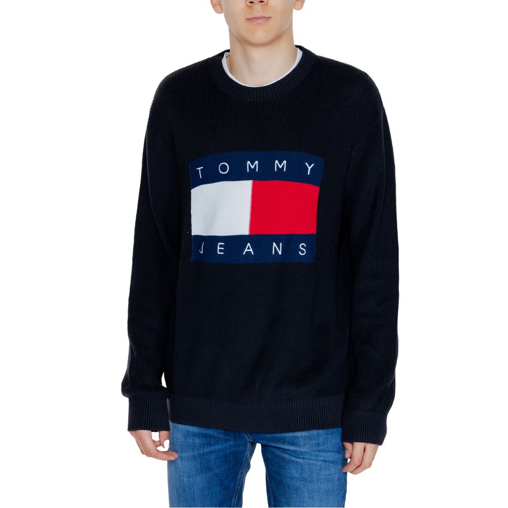 Tommy Hilfiger Jeans Μαύρο Οργανικό Βαμβακερό Πουλόβερ