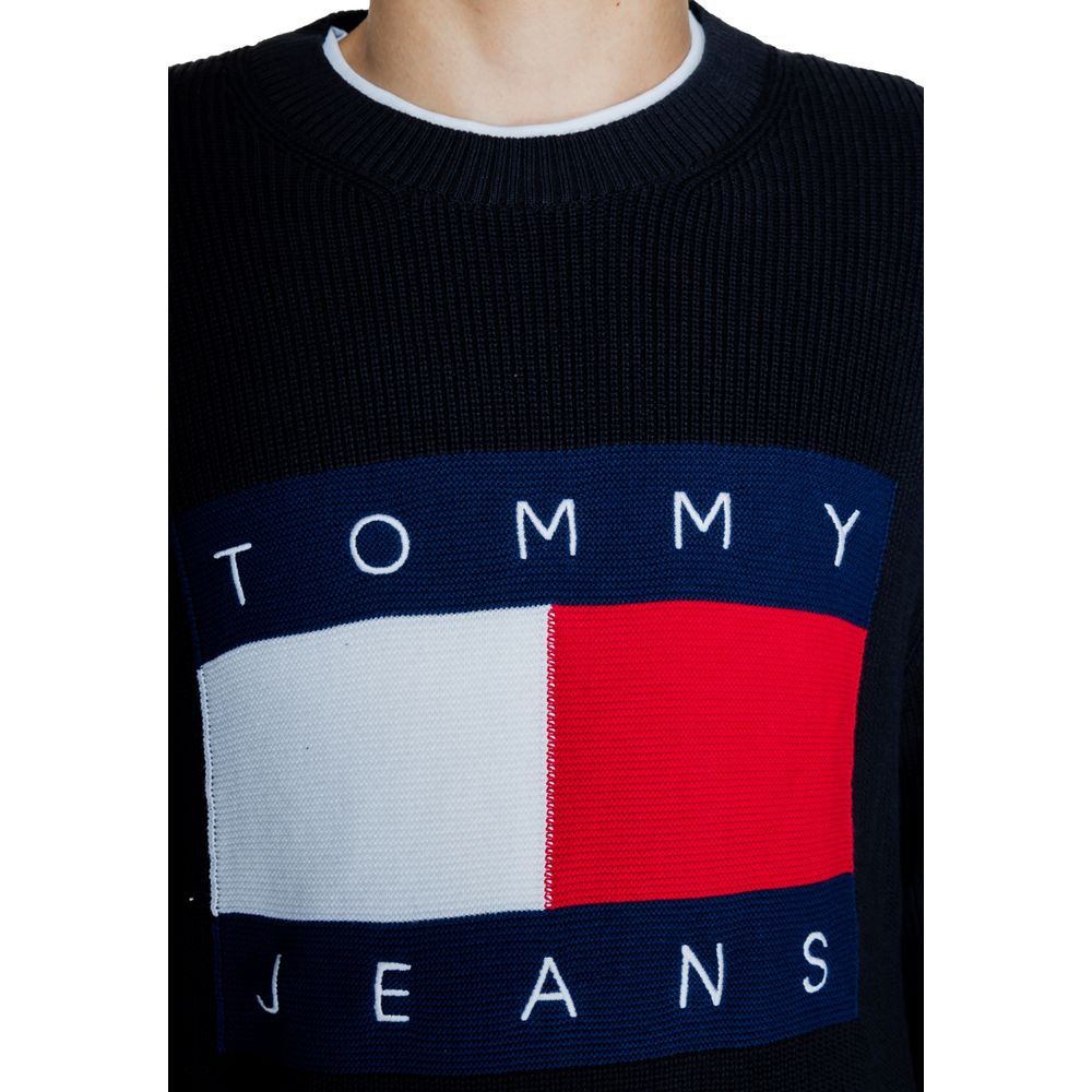 Tommy Hilfiger Jeans Μαύρο Οργανικό Βαμβακερό Πουλόβερ