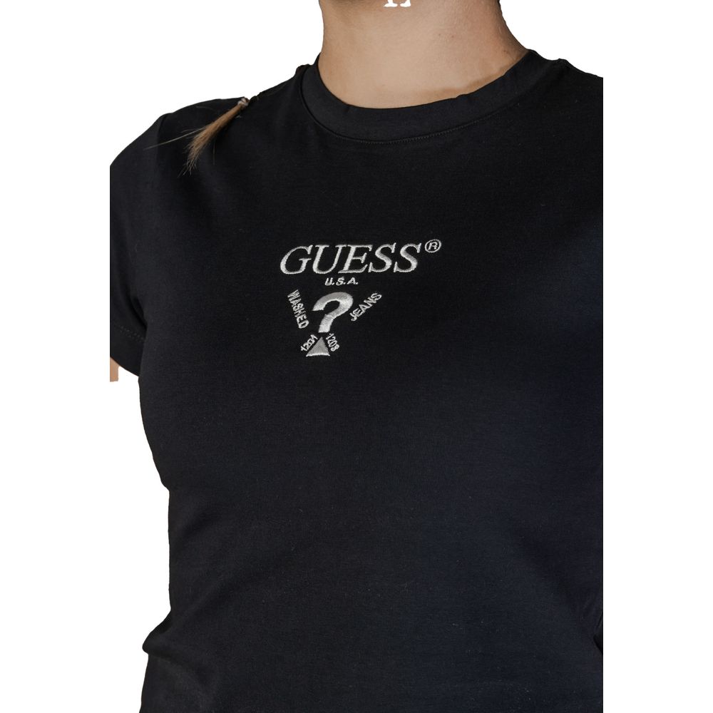 Guess Active Μαύρες Βαμβακερές Μπλούζες & T-Shirt