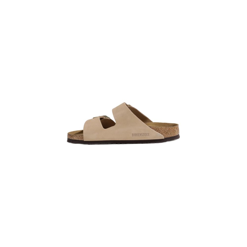 Birkenstock Μπεζ Δερμάτινο Σανδάλι από Nubuck