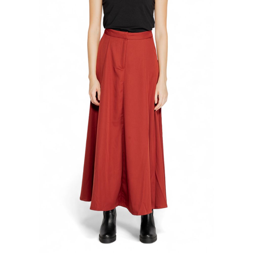 Vero Moda Red Polyester Skirt