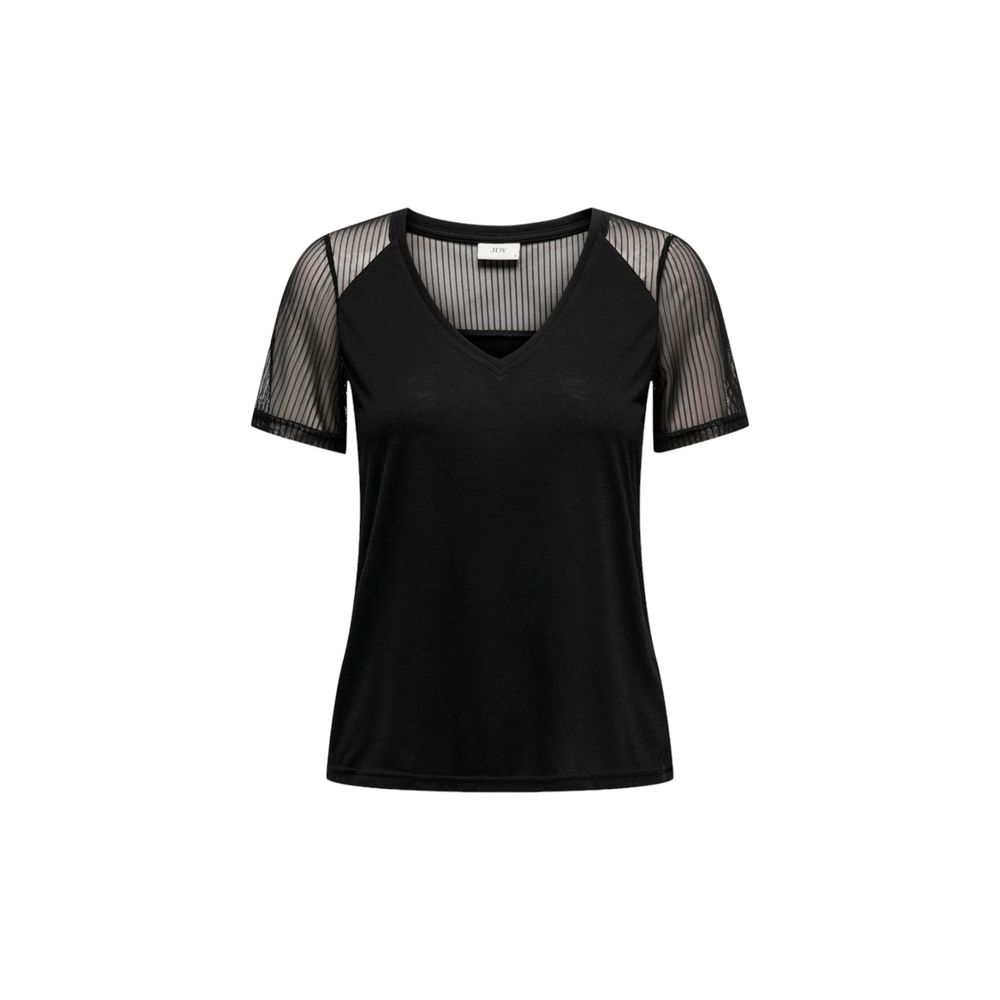 Jacqueline De Yong Μαύρα Βαμβακερά Tops & T-Shirt