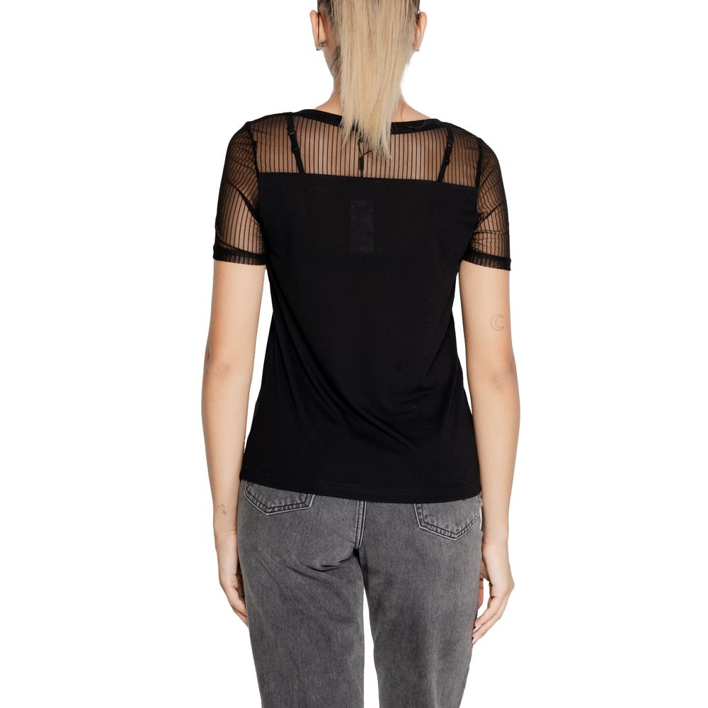 Jacqueline De Yong Μαύρα Βαμβακερά Tops & T-Shirt