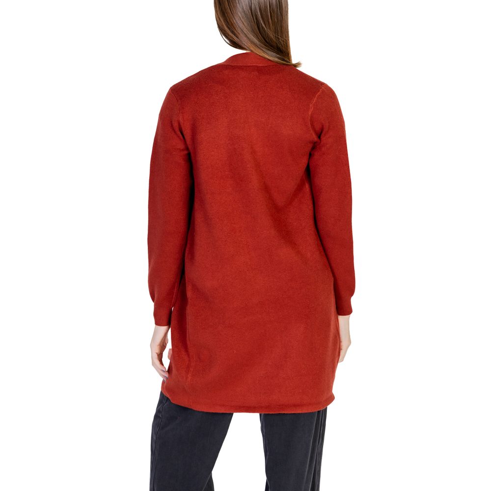 Vero Moda Red Viscose Cardigan