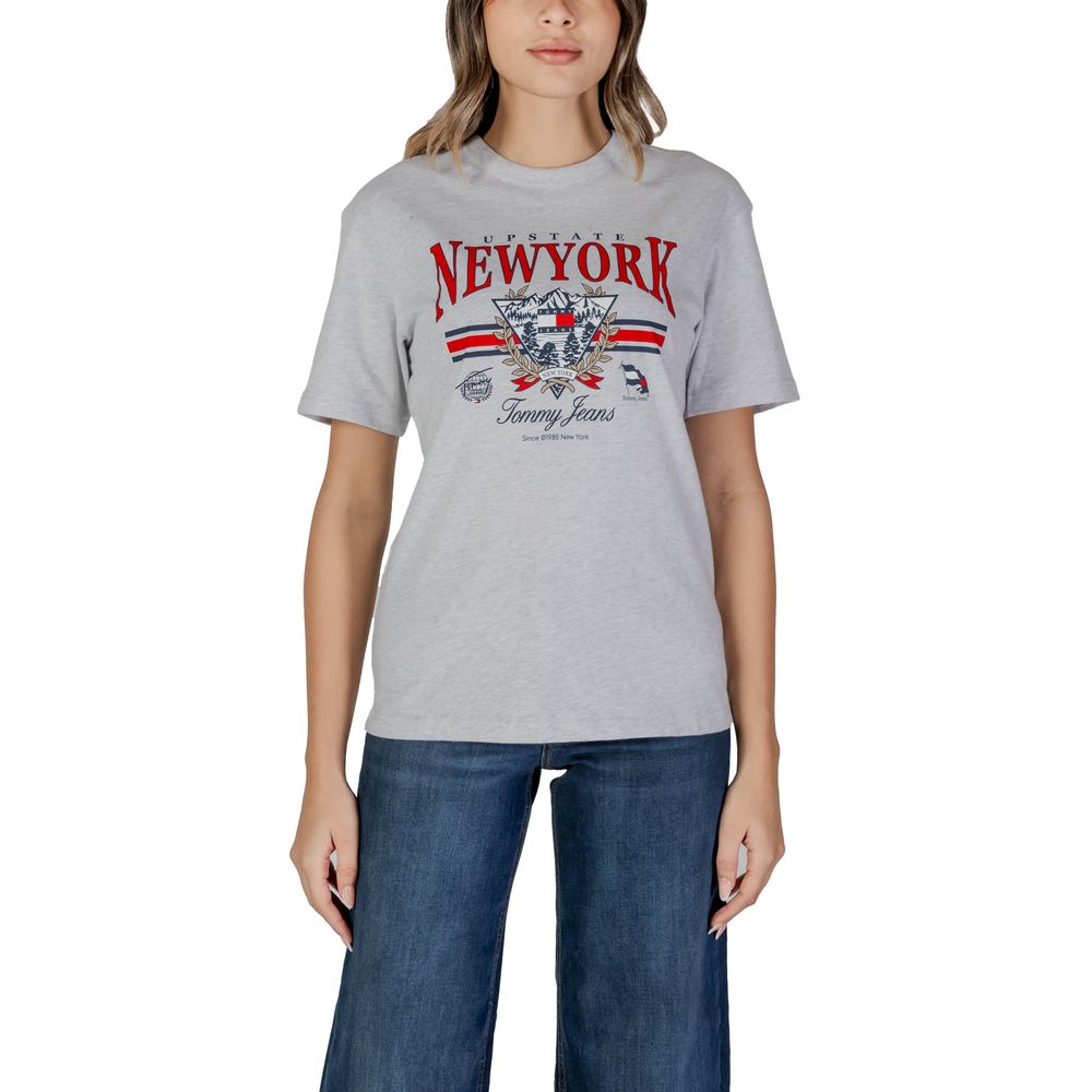 Γκρι Βαμβακερά Μπλουζάκια & T-Shirt Tommy Hilfiger Jeans