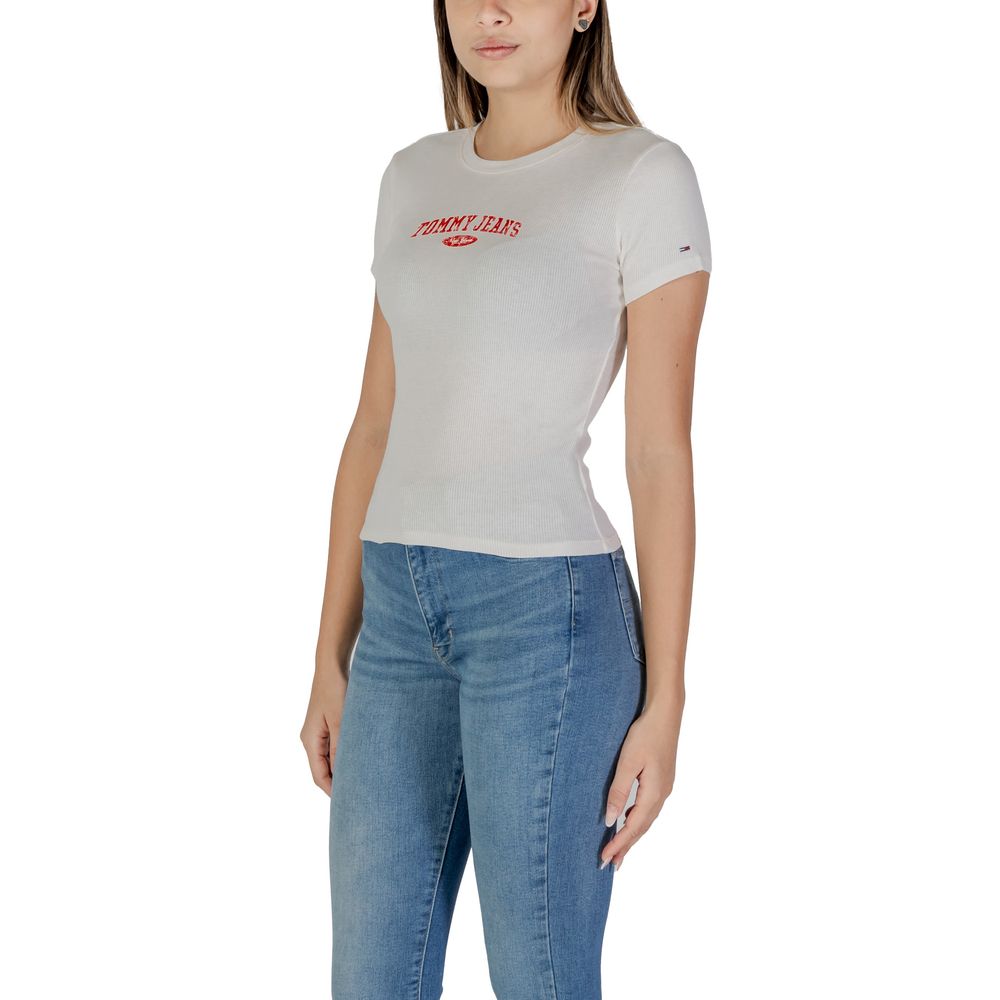 Tommy Hilfiger Jeans Λευκά Βαμβακερά Τοπ & T-Shirt