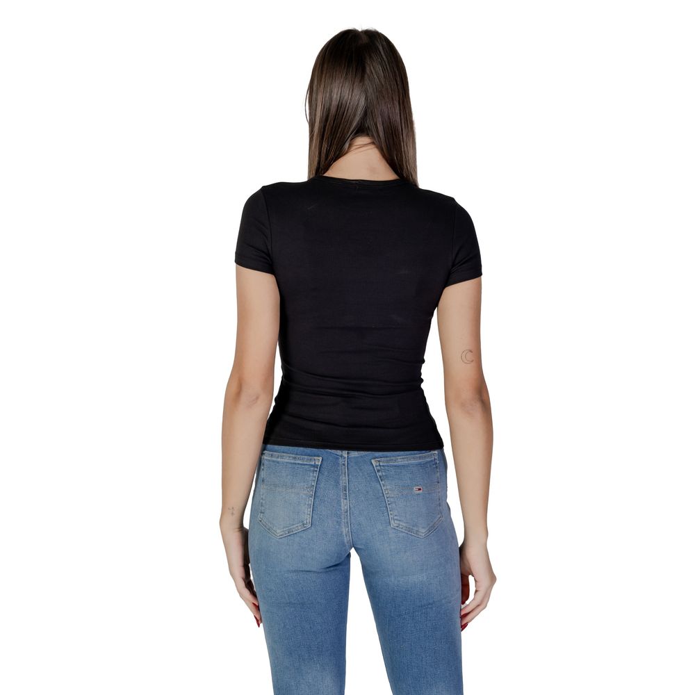 Tommy Hilfiger Jeans Μαύρο Βαμβακερό Rigenerato Tops & T-Shirt