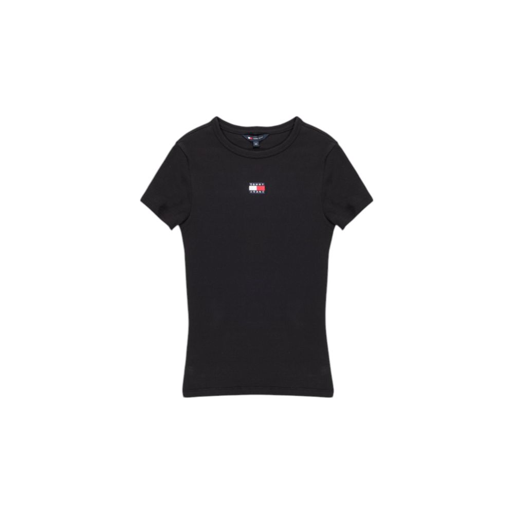 Tommy Hilfiger Jeans Μαύρο Βαμβακερό Rigenerato Tops & T-Shirt