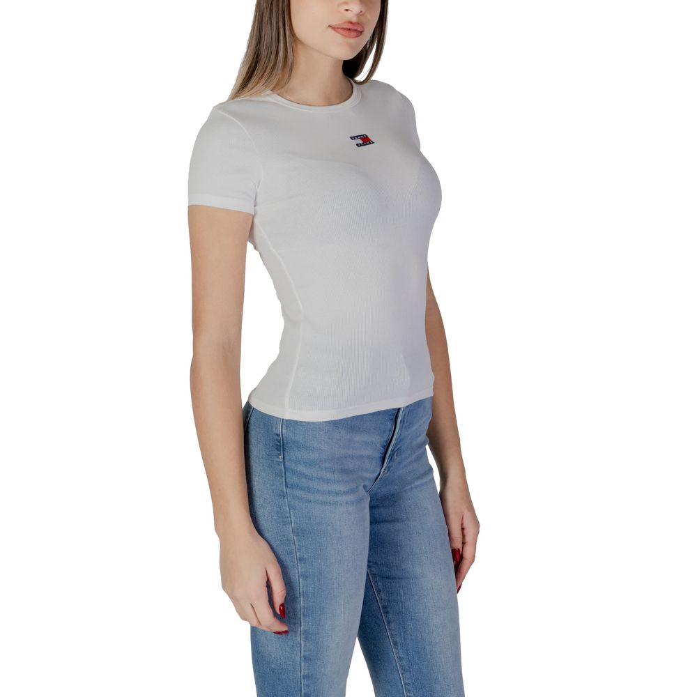 Tommy Hilfiger Jeans Κρέμ Βαμβακερά Rigenerato Τοπ & T-Shirt