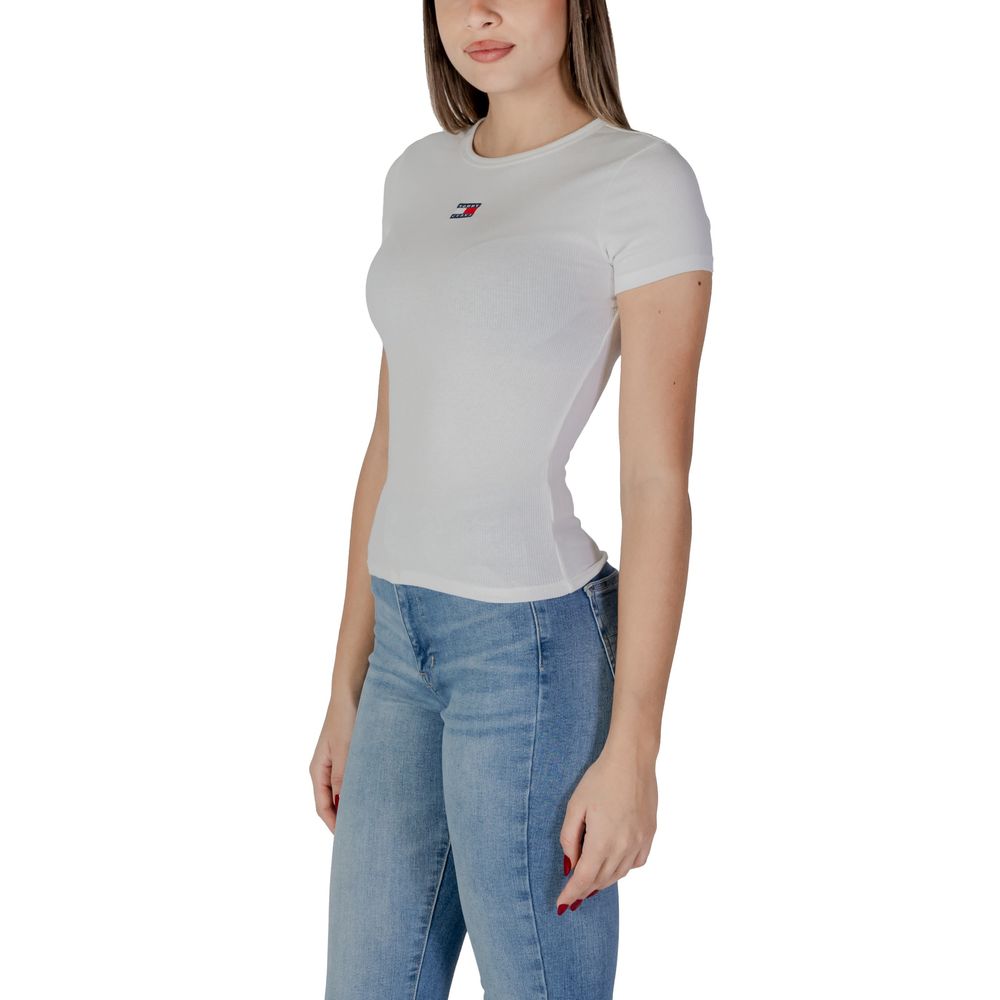 Tommy Hilfiger Jeans Κρέμ Βαμβακερά Rigenerato Τοπ & T-Shirt