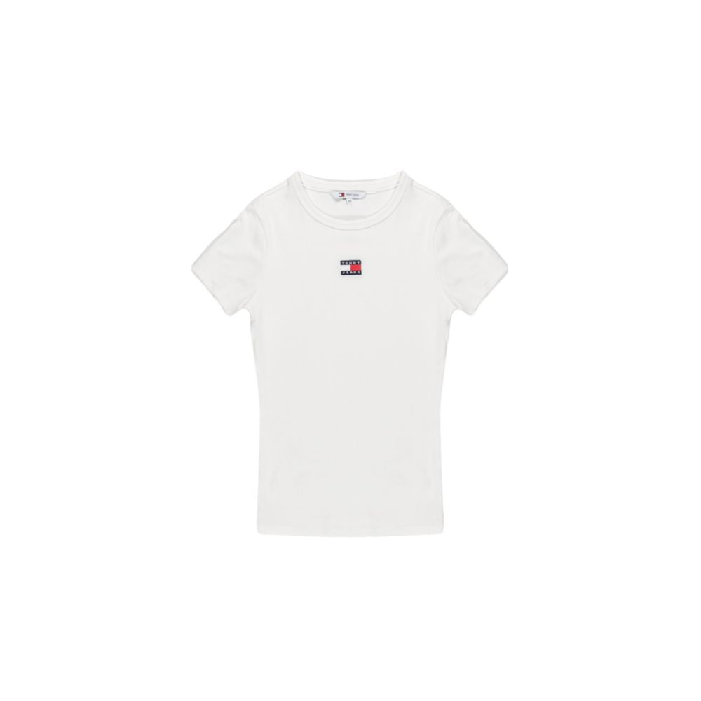 Tommy Hilfiger Jeans Κρέμ Βαμβακερά Rigenerato Τοπ & T-Shirt