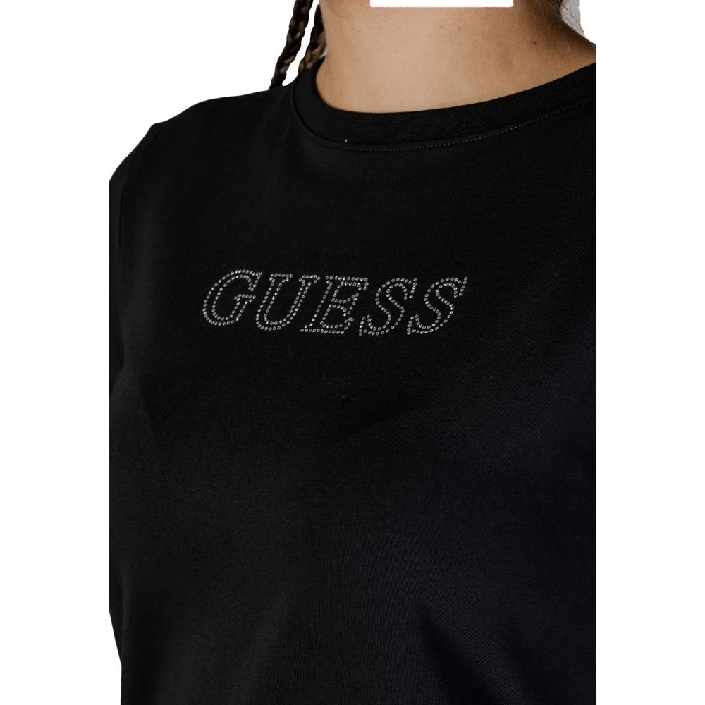 Guess Active Μαύρα Βαμβακερά Κορυφαιά & T-Shirt