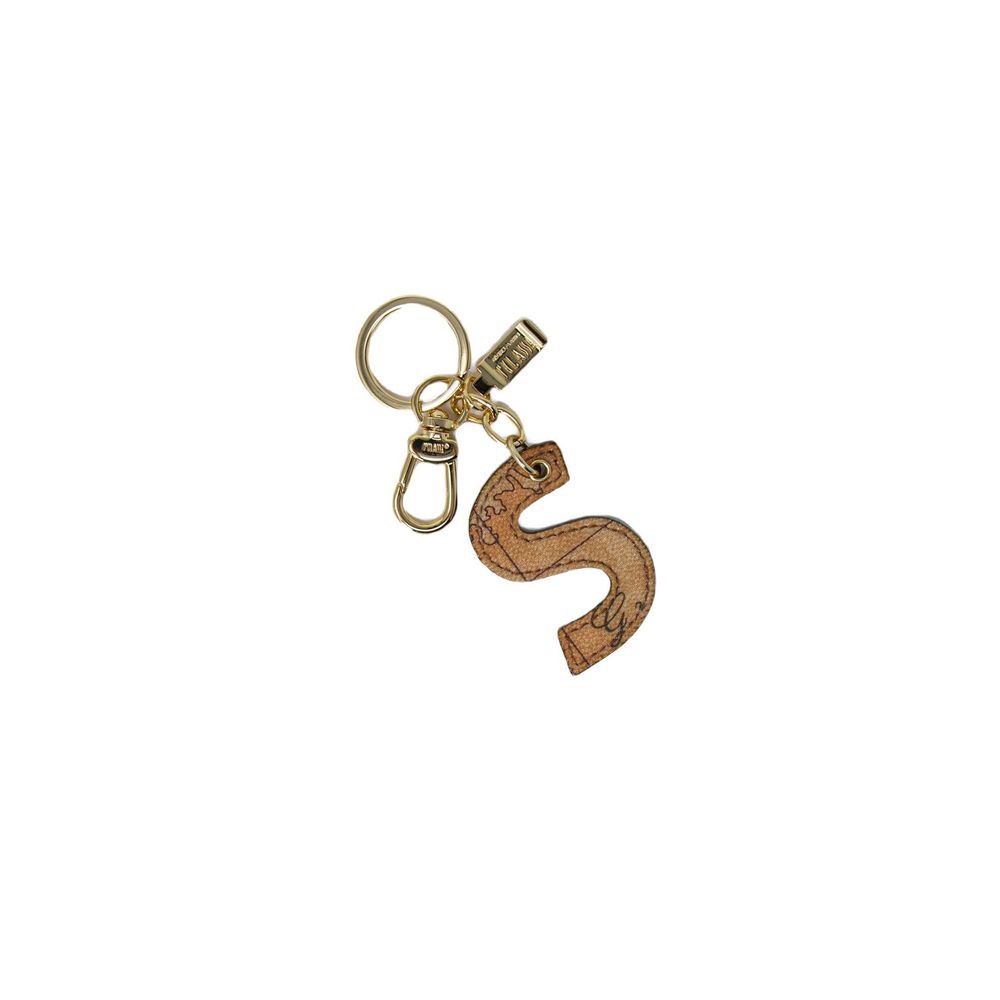 Alviero Martini Prima Classe Beige Cotton Keychain