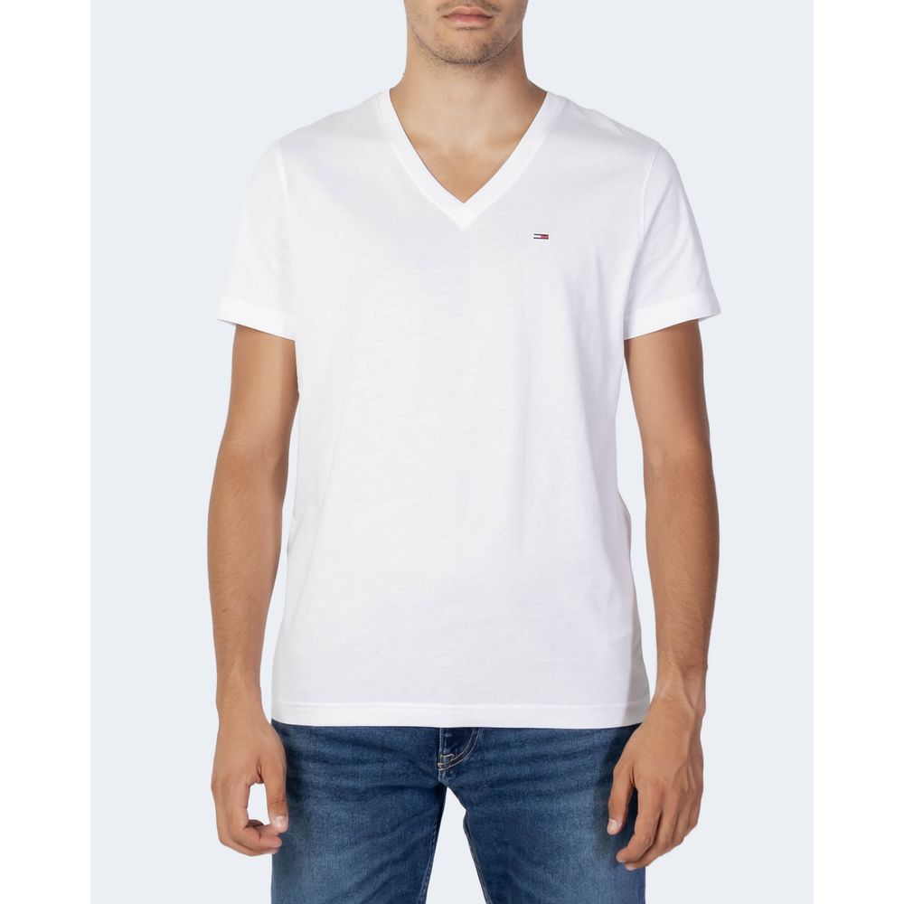 Tommy Hilfiger Jeans Λευκό Βαμβακερό T-Shirt