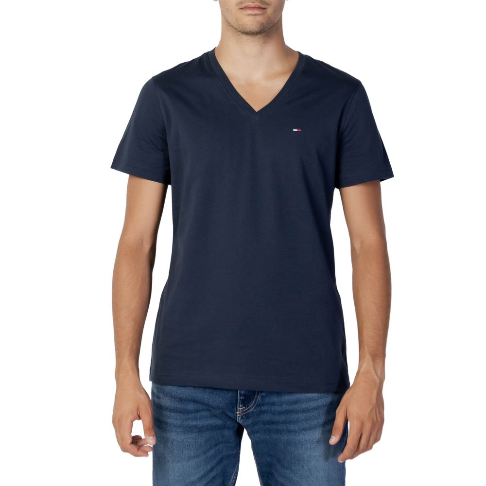 Tommy Hilfiger Jeans Μπλε Βαμβακερό T-Shirt