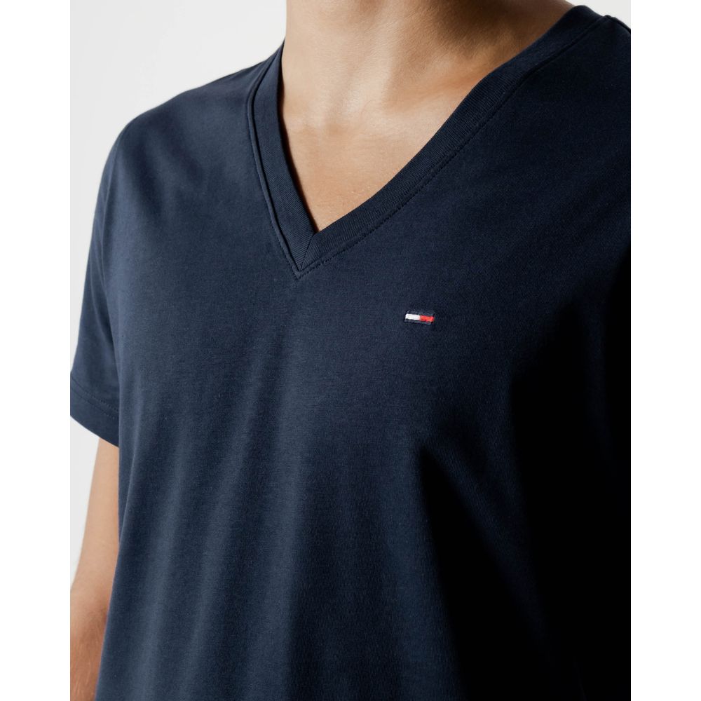 Tommy Hilfiger Jeans Μπλε Βαμβακερό T-Shirt