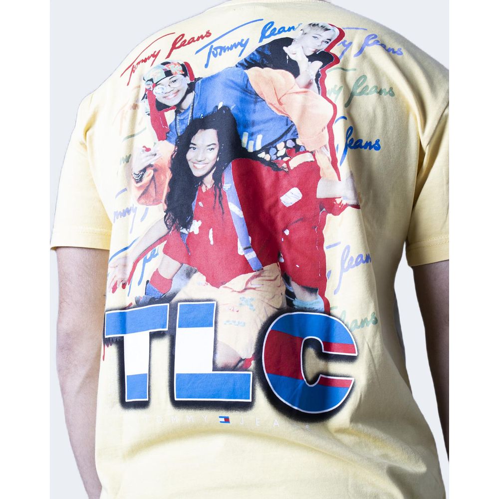 Κίτρινο Βαμβακερό T-Shirt Tommy Hilfiger Jeans