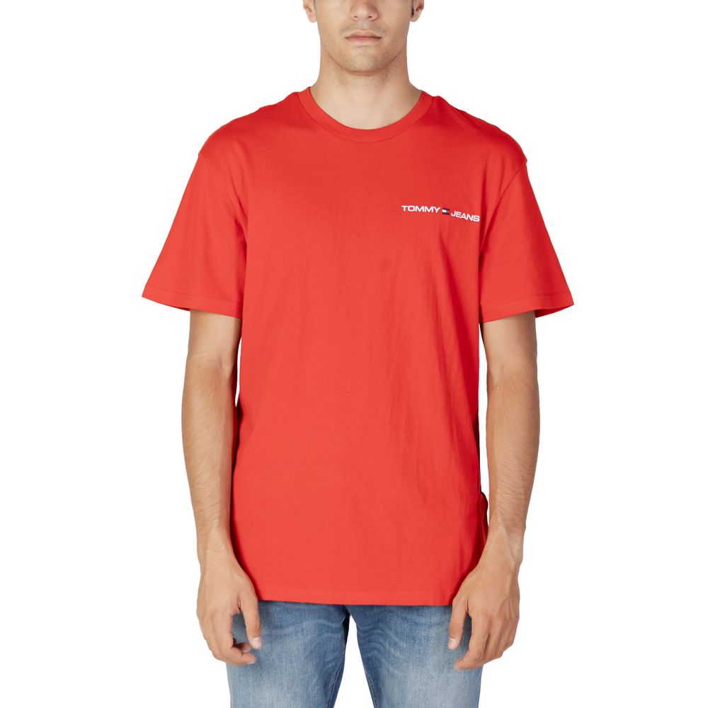 Tommy Hilfiger Jeans Κόκκινο Βαμβακερό T-Shirt